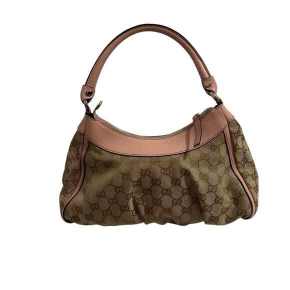 Gucci Pink and Tan Shoulder Bag with Gold Hardware - Picture 5 of 16